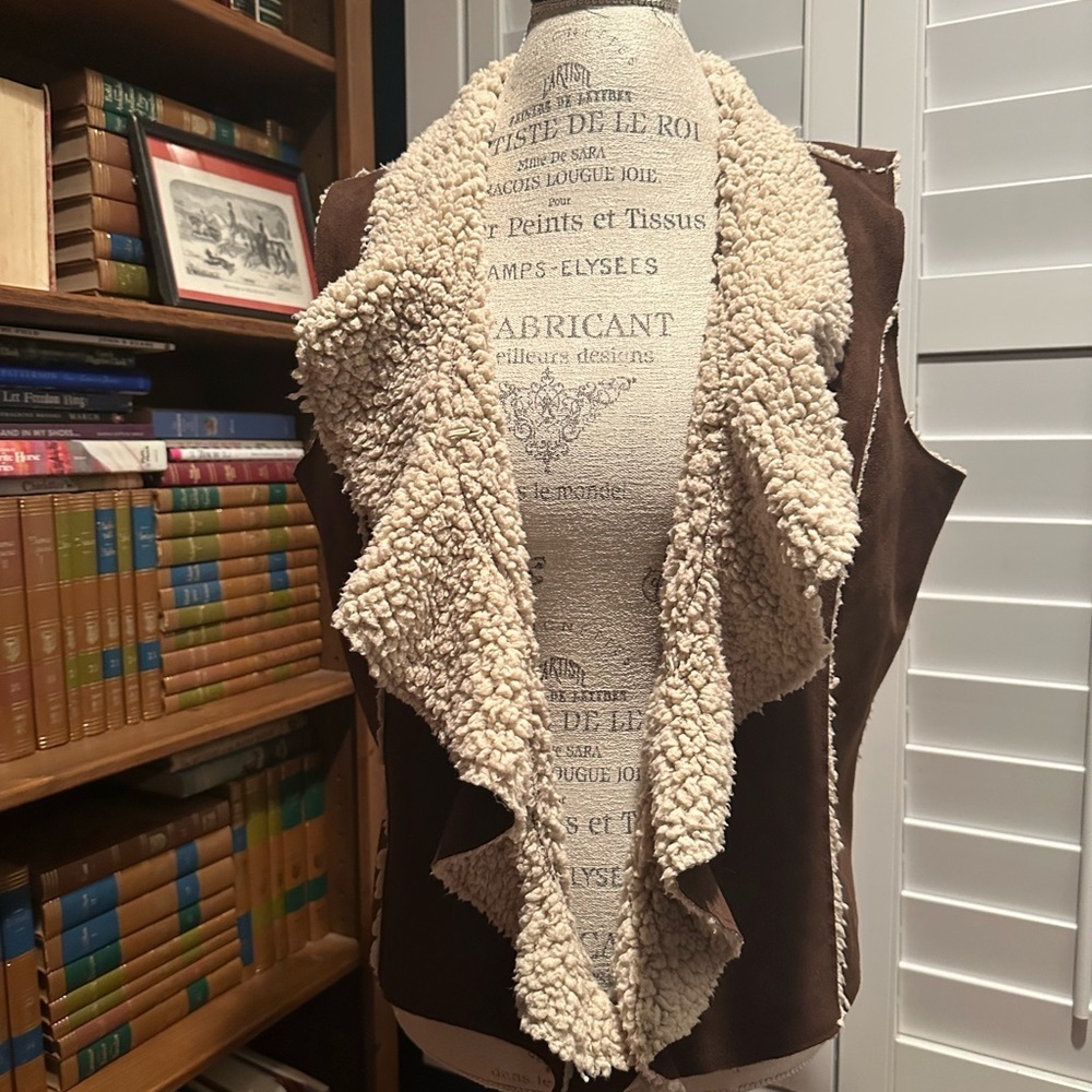Mountain Lake Tan Shearling Vest